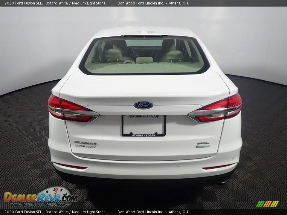 2020 Ford Fusion SEL Oxford White / Medium Light Stone Photo #13