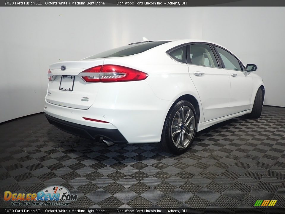 2020 Ford Fusion SEL Oxford White / Medium Light Stone Photo #16