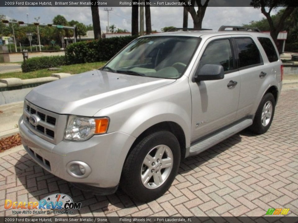2009 Ford Escape Hybrid Brilliant Silver Metallic / Stone Photo #1