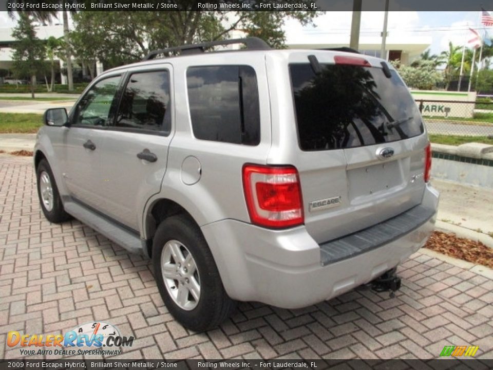2009 Ford Escape Hybrid Brilliant Silver Metallic / Stone Photo #5