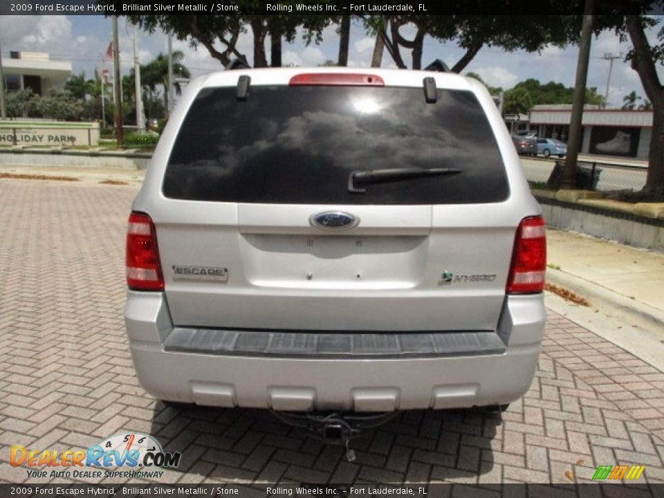 2009 Ford Escape Hybrid Brilliant Silver Metallic / Stone Photo #7