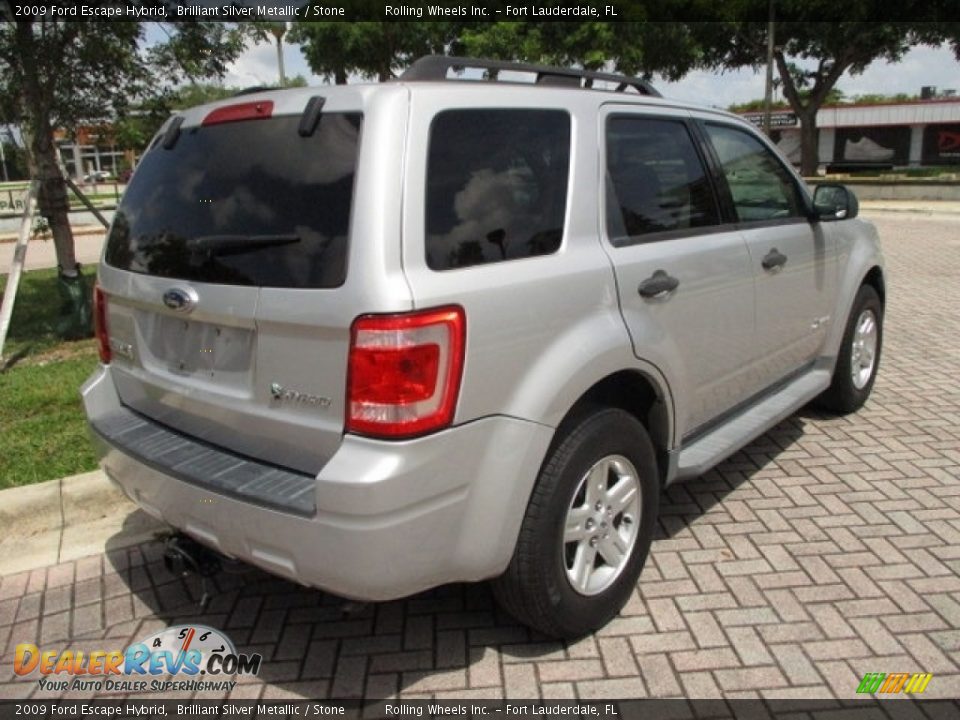 2009 Ford Escape Hybrid Brilliant Silver Metallic / Stone Photo #9