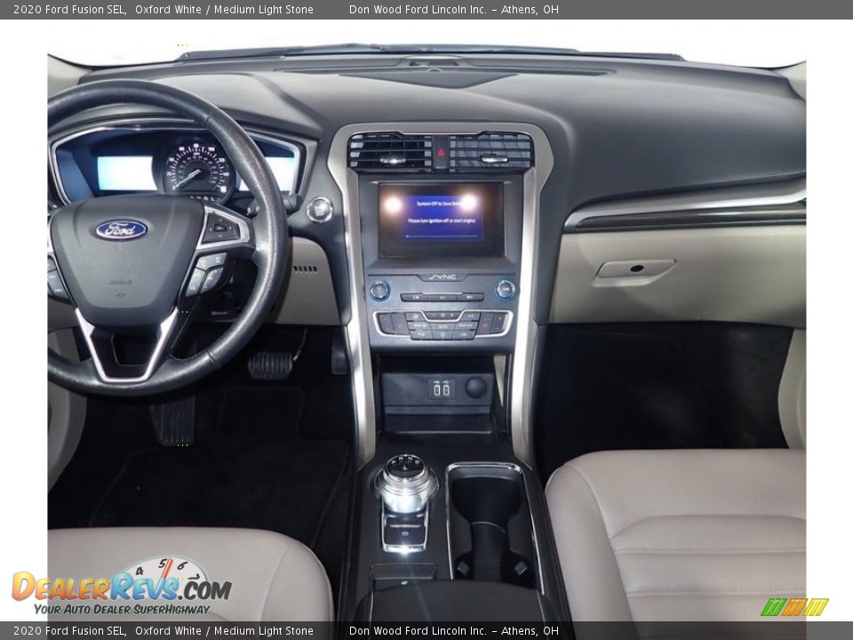2020 Ford Fusion SEL Oxford White / Medium Light Stone Photo #26