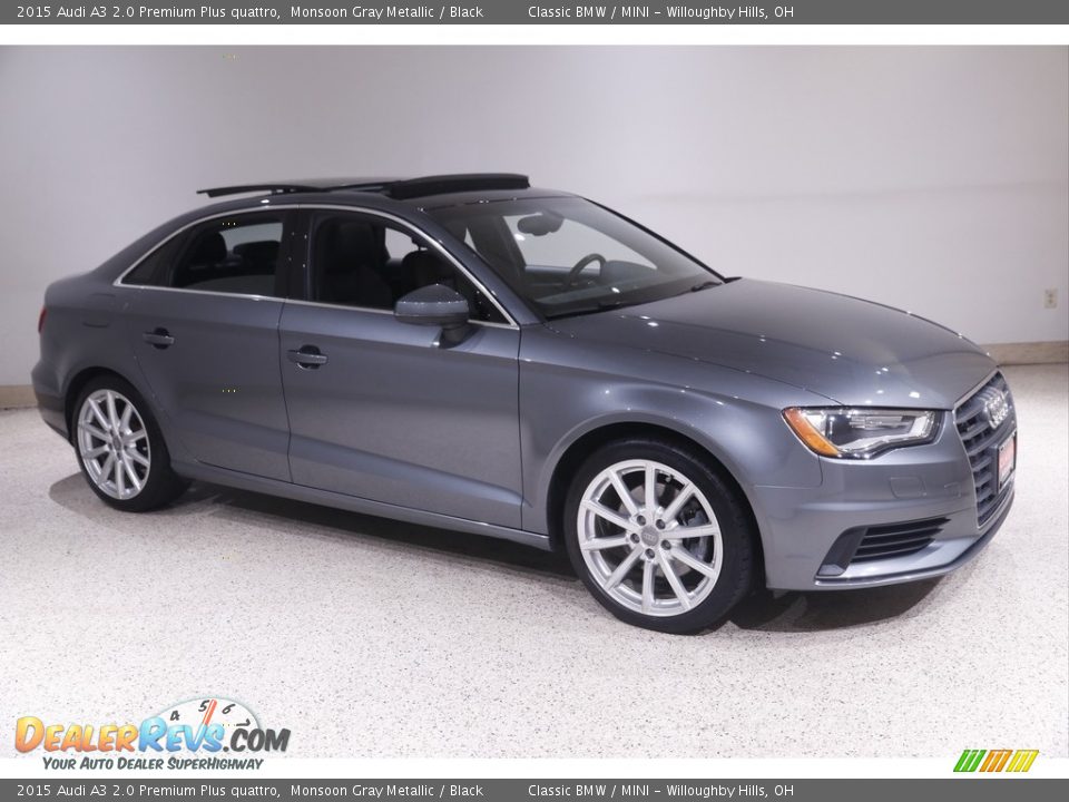 2015 Audi A3 2.0 Premium Plus quattro Monsoon Gray Metallic / Black Photo #1