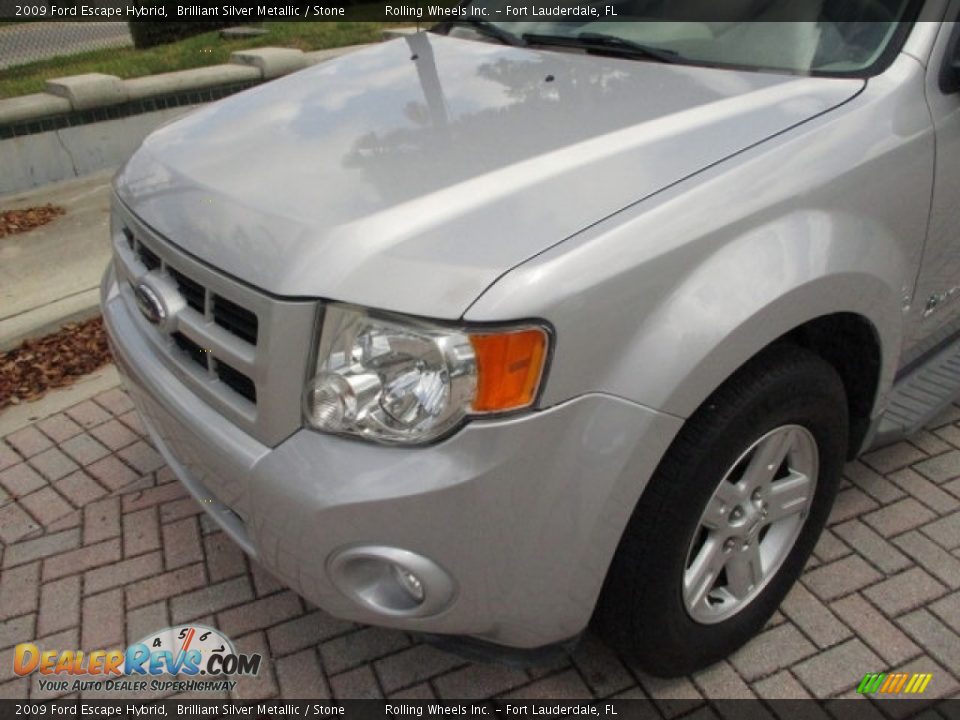 2009 Ford Escape Hybrid Brilliant Silver Metallic / Stone Photo #15