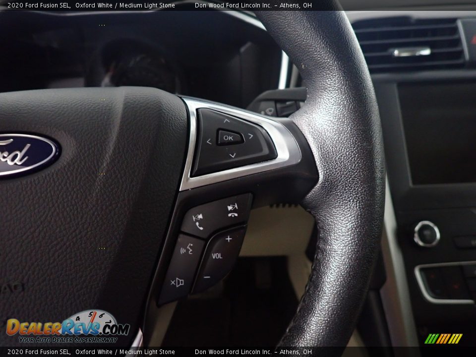 2020 Ford Fusion SEL Oxford White / Medium Light Stone Photo #31