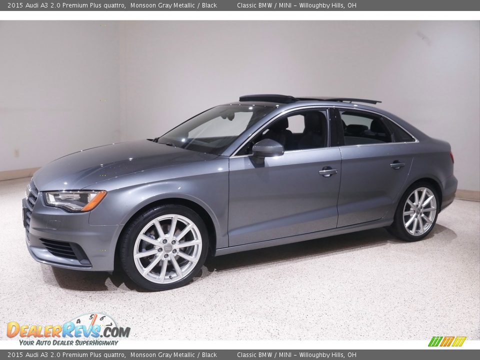 2015 Audi A3 2.0 Premium Plus quattro Monsoon Gray Metallic / Black Photo #3