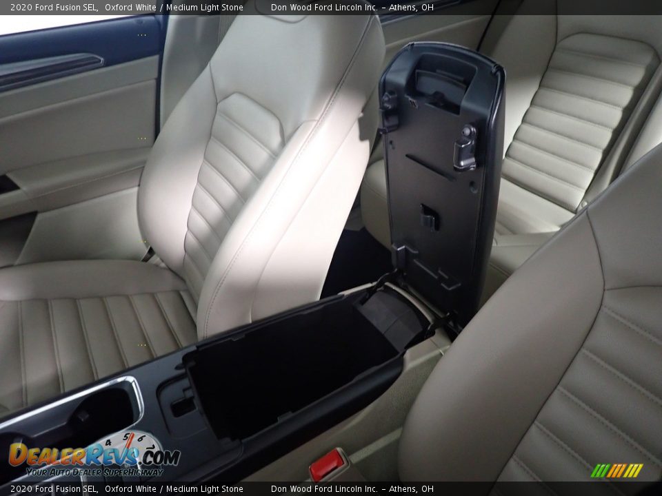 2020 Ford Fusion SEL Oxford White / Medium Light Stone Photo #34