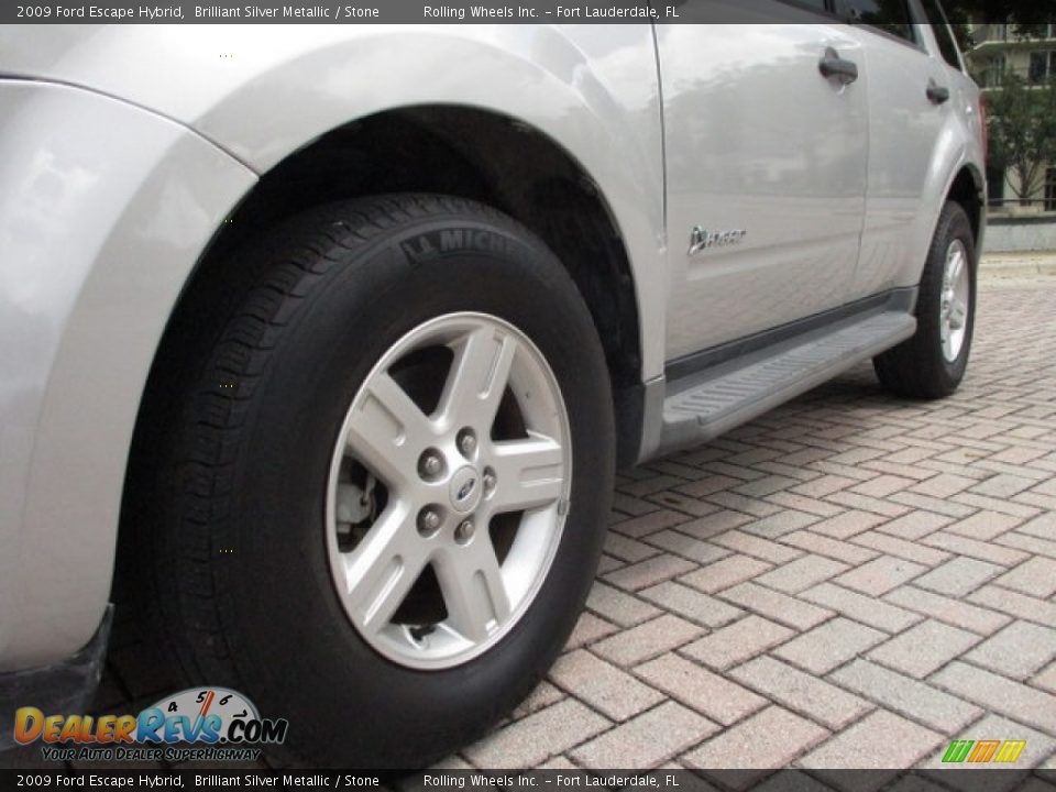 2009 Ford Escape Hybrid Brilliant Silver Metallic / Stone Photo #19