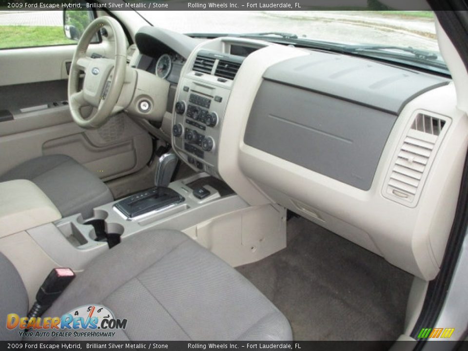 2009 Ford Escape Hybrid Brilliant Silver Metallic / Stone Photo #25