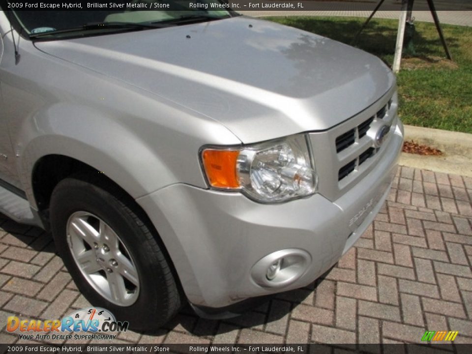 2009 Ford Escape Hybrid Brilliant Silver Metallic / Stone Photo #26