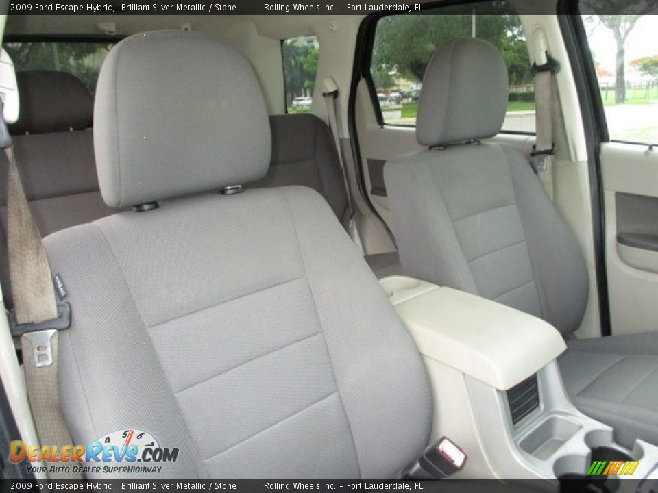 2009 Ford Escape Hybrid Brilliant Silver Metallic / Stone Photo #30