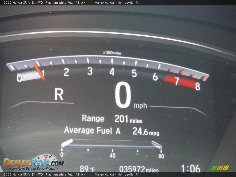 2019 Honda CR-V EX AWD Platinum White Pearl / Black Photo #35