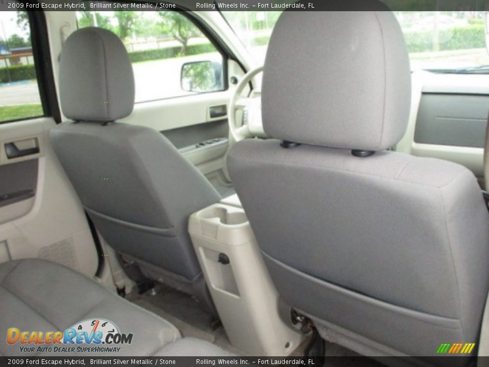 2009 Ford Escape Hybrid Brilliant Silver Metallic / Stone Photo #33
