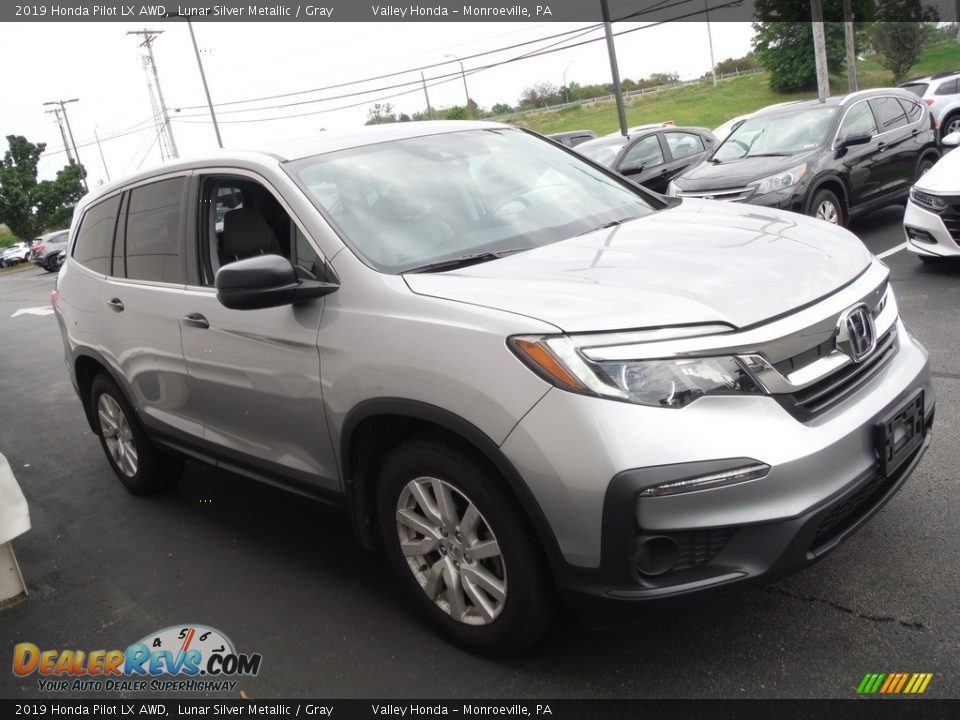 2019 Honda Pilot LX AWD Lunar Silver Metallic / Gray Photo #5