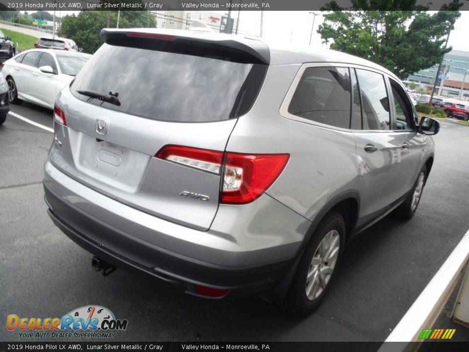 2019 Honda Pilot LX AWD Lunar Silver Metallic / Gray Photo #6