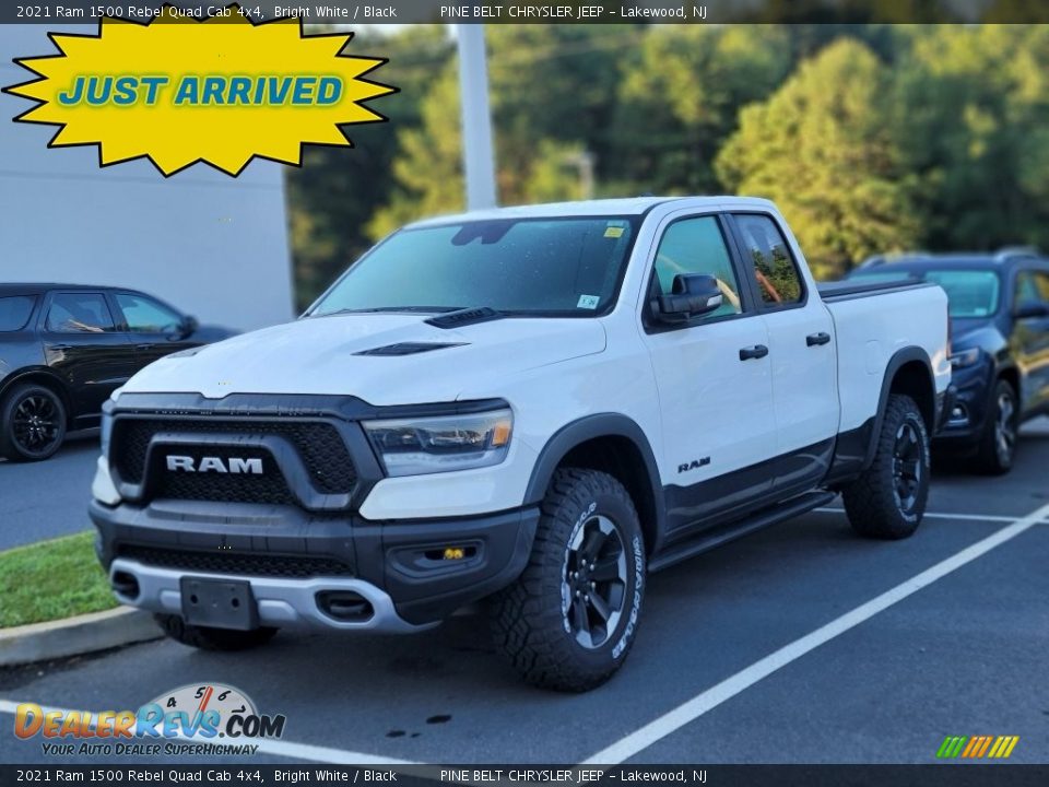 2021 Ram 1500 Rebel Quad Cab 4x4 Bright White / Black Photo #1