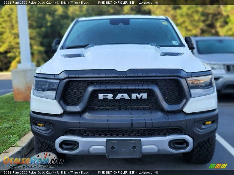 2021 Ram 1500 Rebel Quad Cab 4x4 Bright White / Black Photo #2