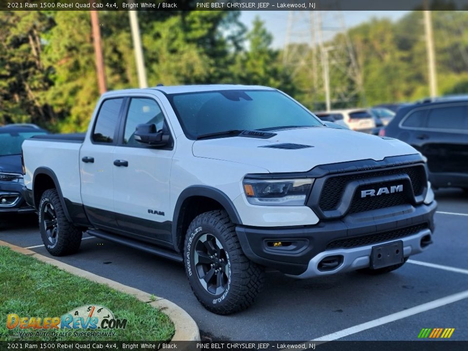 Front 3/4 View of 2021 Ram 1500 Rebel Quad Cab 4x4 Photo #3