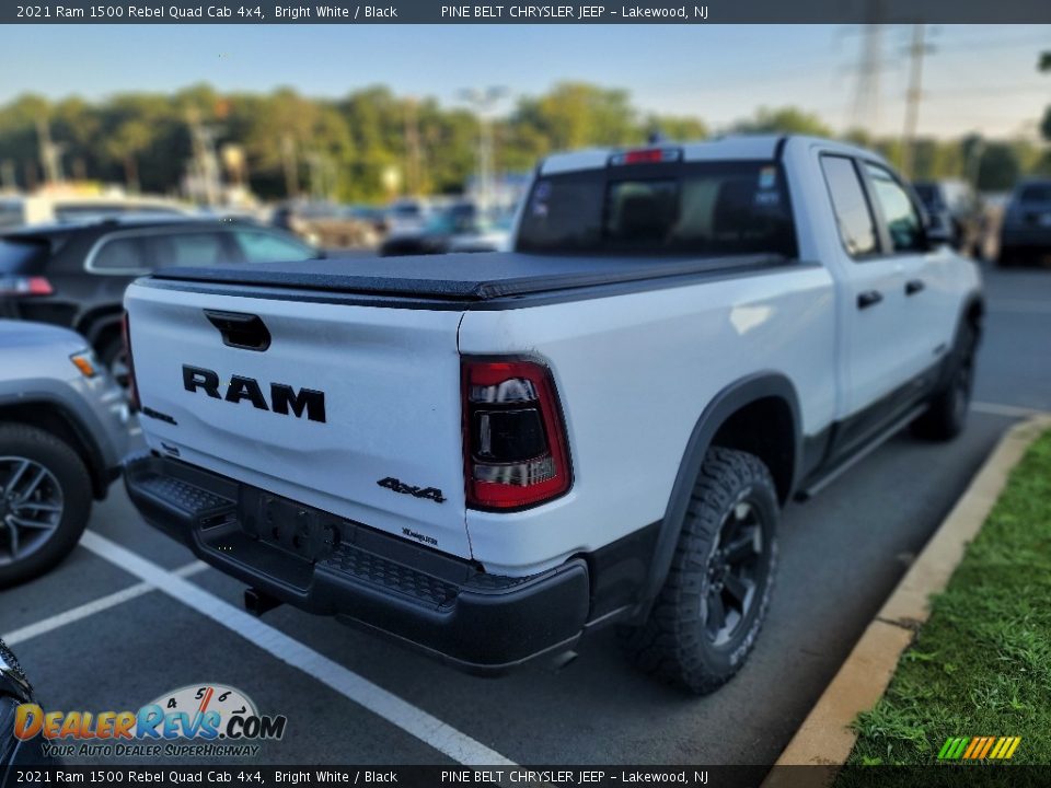 2021 Ram 1500 Rebel Quad Cab 4x4 Bright White / Black Photo #6