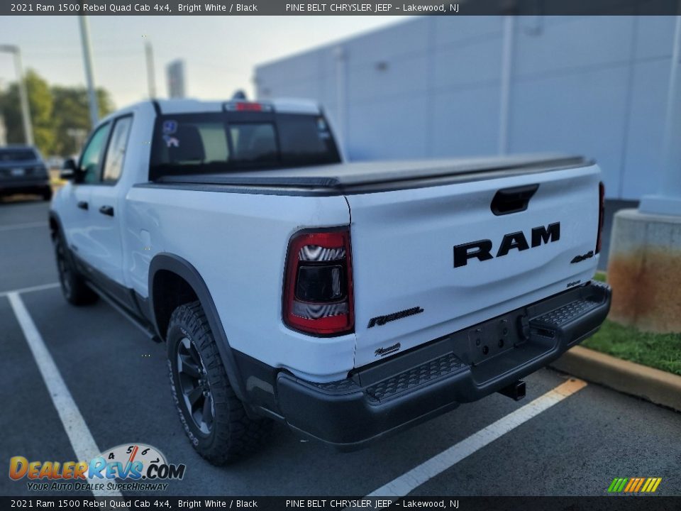2021 Ram 1500 Rebel Quad Cab 4x4 Bright White / Black Photo #7