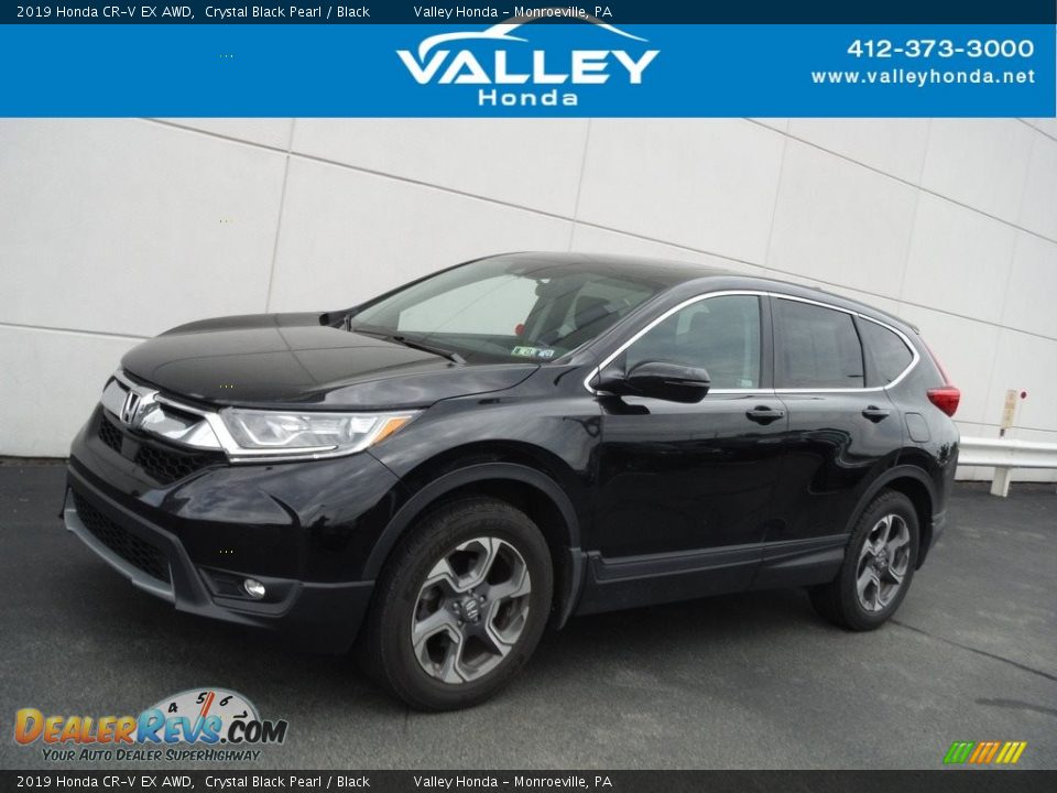2019 Honda CR-V EX AWD Crystal Black Pearl / Black Photo #1