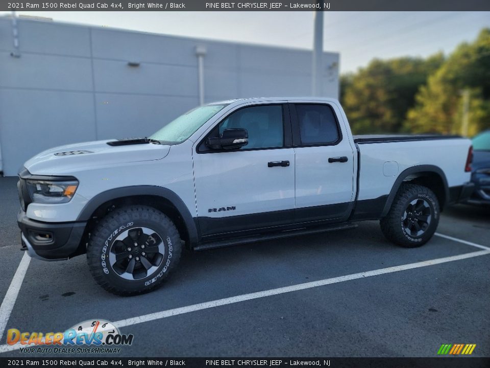 Bright White 2021 Ram 1500 Rebel Quad Cab 4x4 Photo #8