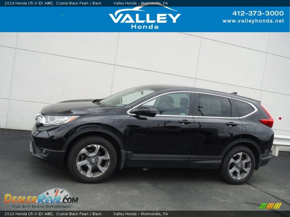 2019 Honda CR-V EX AWD Crystal Black Pearl / Black Photo #2