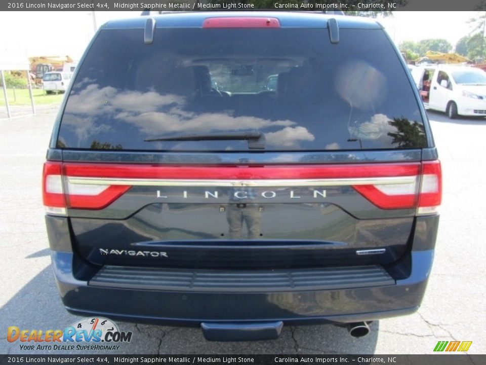 2016 Lincoln Navigator Select 4x4 Midnight Sapphire Metallic / Medium Light Stone Photo #9