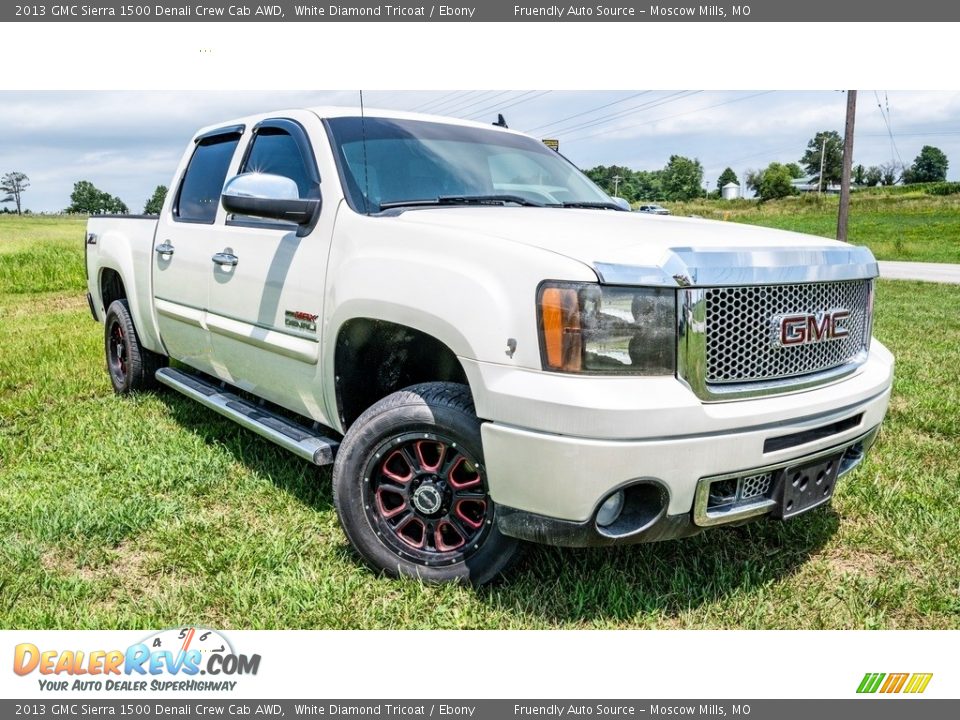 2013 GMC Sierra 1500 Denali Crew Cab AWD White Diamond Tricoat / Ebony Photo #1