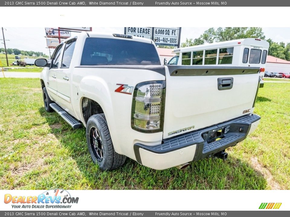 2013 GMC Sierra 1500 Denali Crew Cab AWD White Diamond Tricoat / Ebony Photo #6