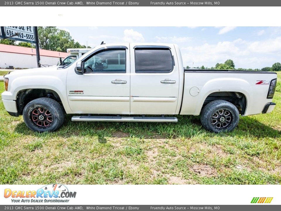 2013 GMC Sierra 1500 Denali Crew Cab AWD White Diamond Tricoat / Ebony Photo #7