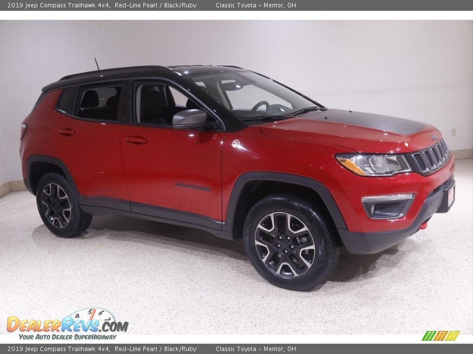 2019 Jeep Compass Trailhawk 4x4 Red-Line Pearl / Black/Ruby Photo #1