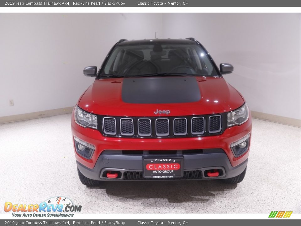 2019 Jeep Compass Trailhawk 4x4 Red-Line Pearl / Black/Ruby Photo #2