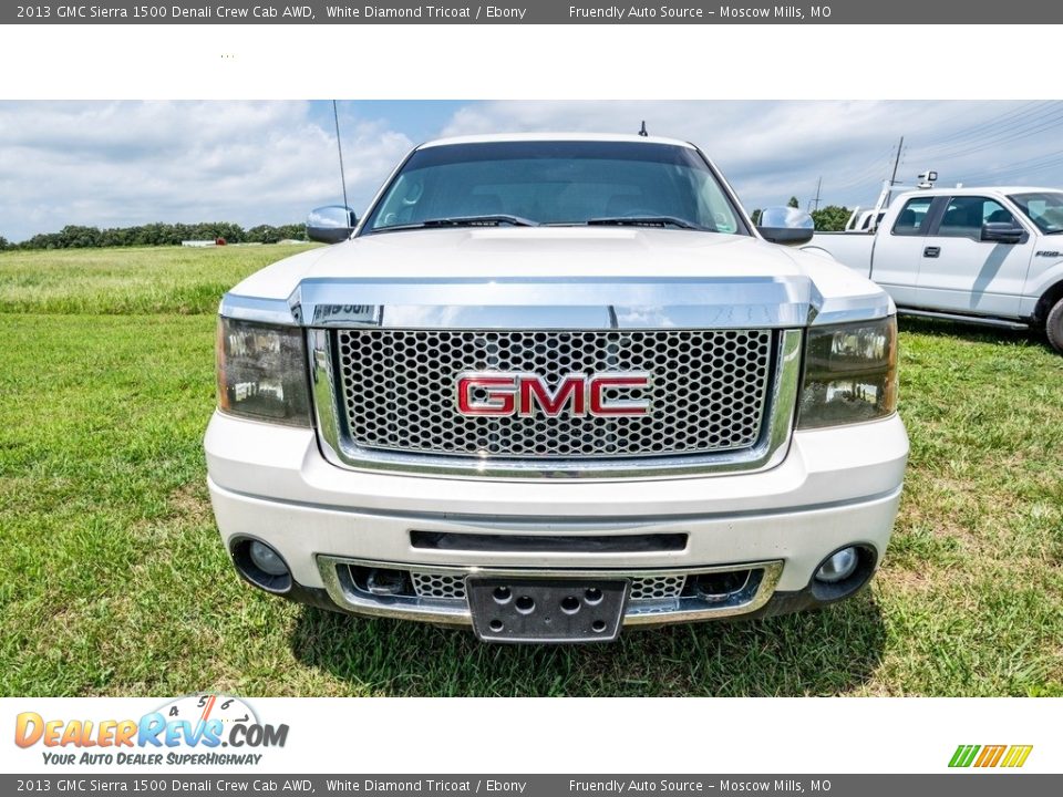 2013 GMC Sierra 1500 Denali Crew Cab AWD White Diamond Tricoat / Ebony Photo #9