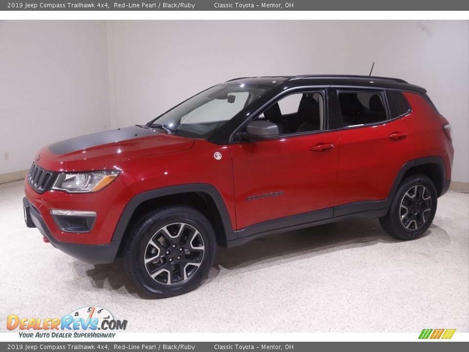 2019 Jeep Compass Trailhawk 4x4 Red-Line Pearl / Black/Ruby Photo #3