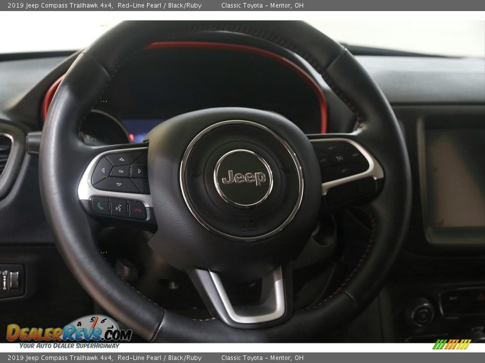 2019 Jeep Compass Trailhawk 4x4 Red-Line Pearl / Black/Ruby Photo #7