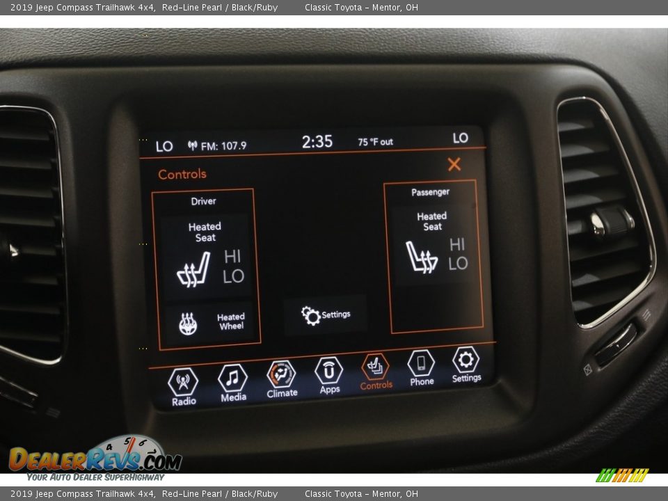 2019 Jeep Compass Trailhawk 4x4 Red-Line Pearl / Black/Ruby Photo #12