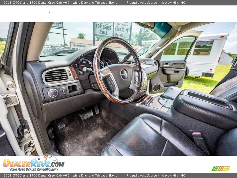 2013 GMC Sierra 1500 Denali Crew Cab AWD White Diamond Tricoat / Ebony Photo #19