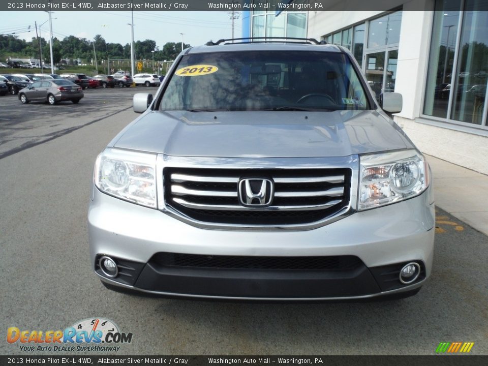 2013 Honda Pilot EX-L 4WD Alabaster Silver Metallic / Gray Photo #6