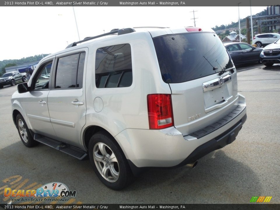 2013 Honda Pilot EX-L 4WD Alabaster Silver Metallic / Gray Photo #9