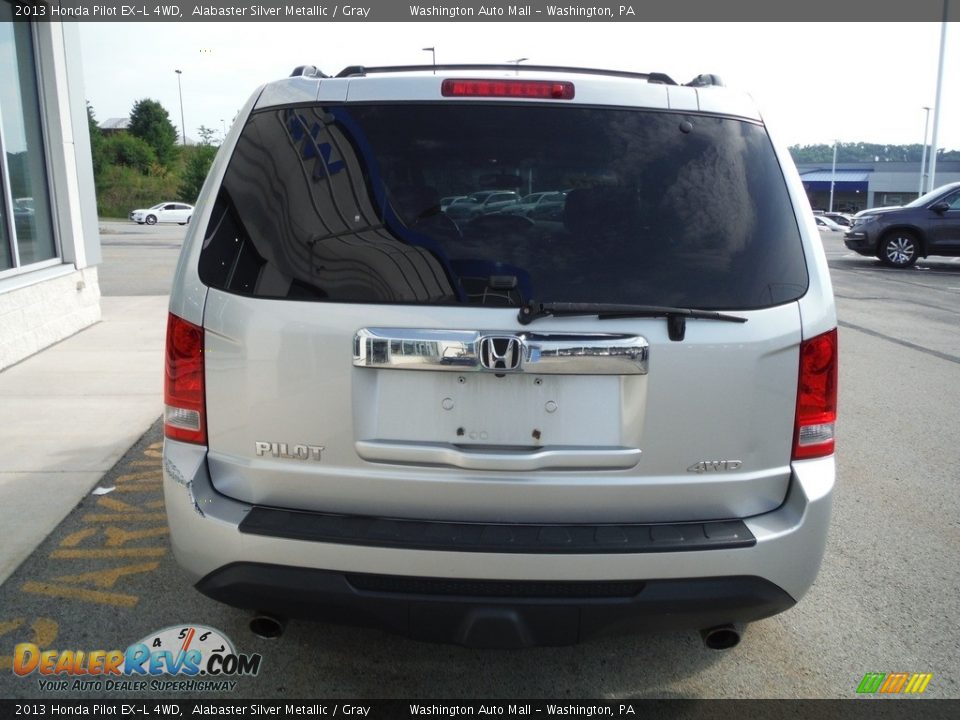 2013 Honda Pilot EX-L 4WD Alabaster Silver Metallic / Gray Photo #10