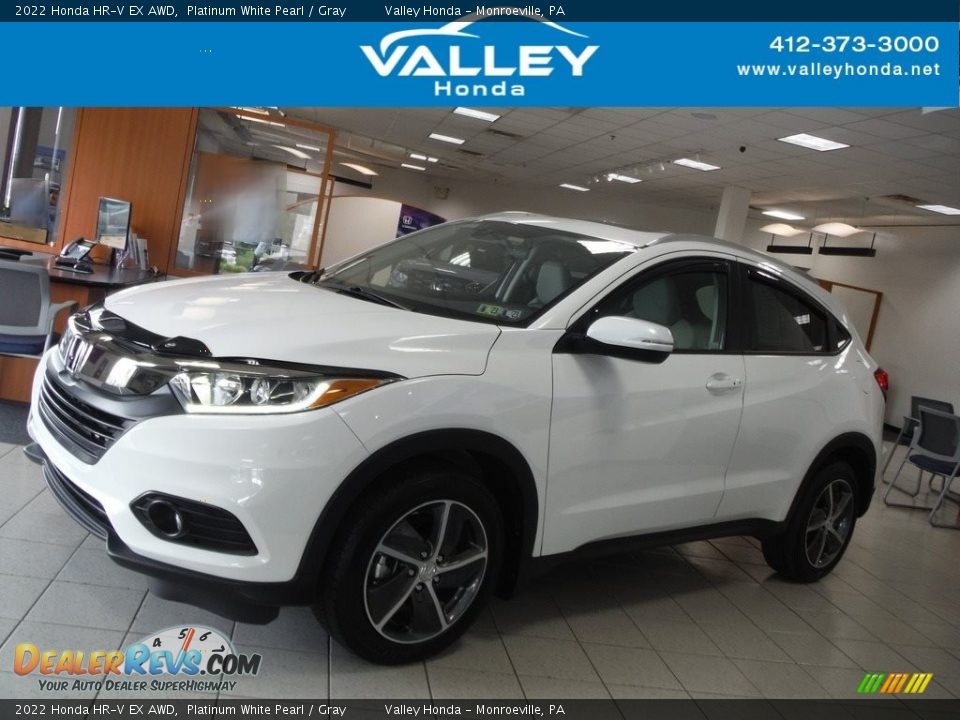 2022 Honda HR-V EX AWD Platinum White Pearl / Gray Photo #1