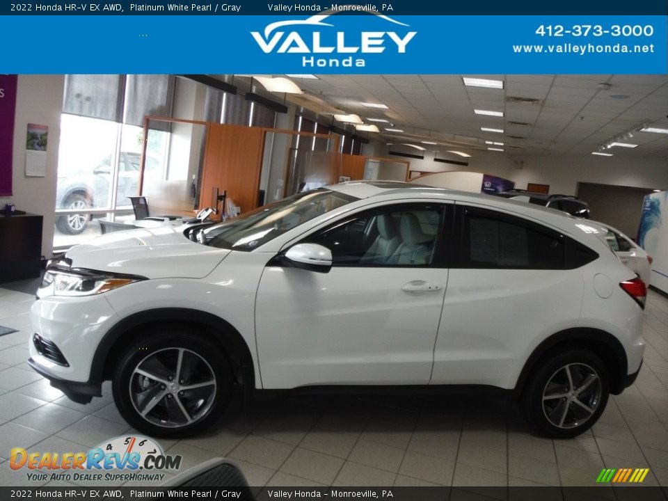 2022 Honda HR-V EX AWD Platinum White Pearl / Gray Photo #2