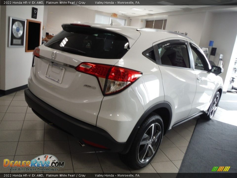 2022 Honda HR-V EX AWD Platinum White Pearl / Gray Photo #8