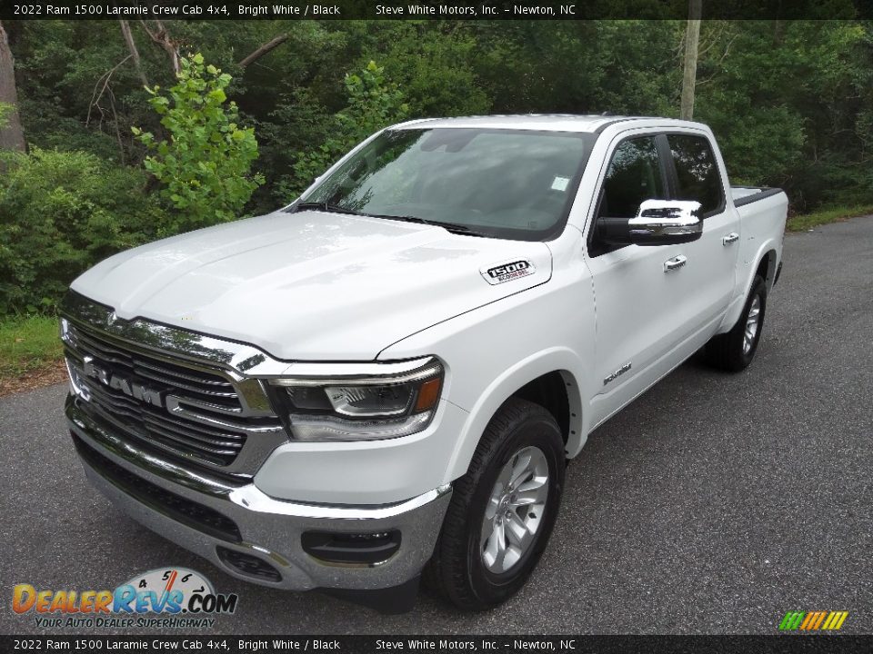 2022 Ram 1500 Laramie Crew Cab 4x4 Bright White / Black Photo #2