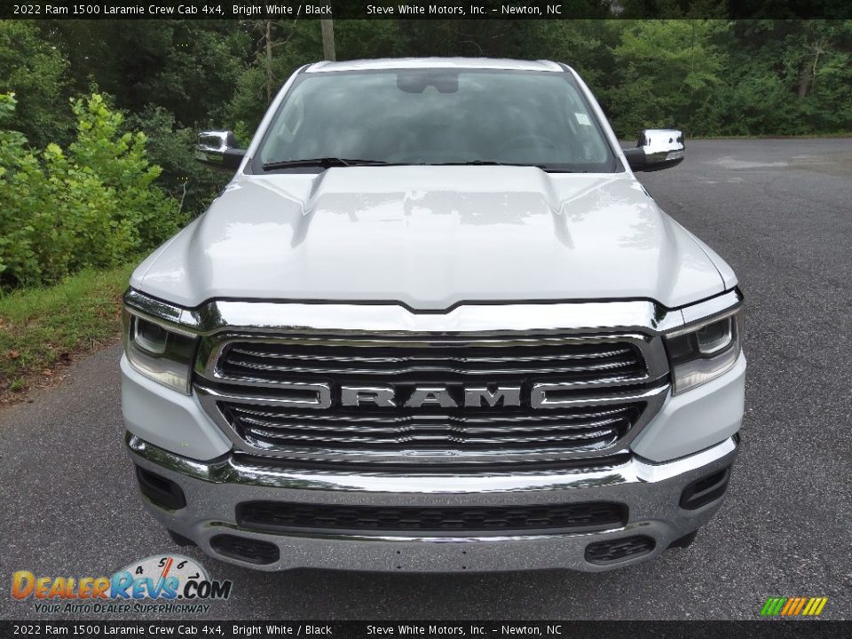 2022 Ram 1500 Laramie Crew Cab 4x4 Bright White / Black Photo #3