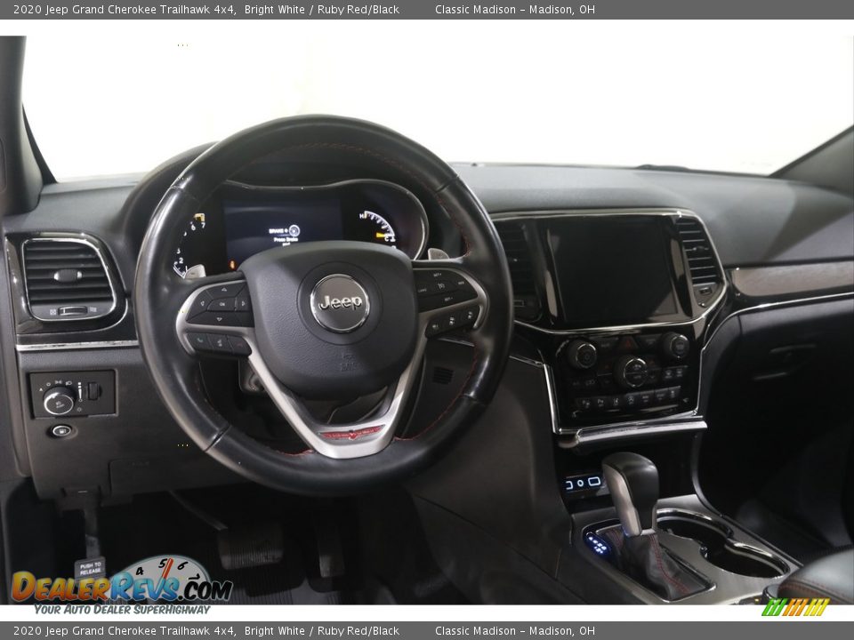 2020 Jeep Grand Cherokee Trailhawk 4x4 Bright White / Ruby Red/Black Photo #6