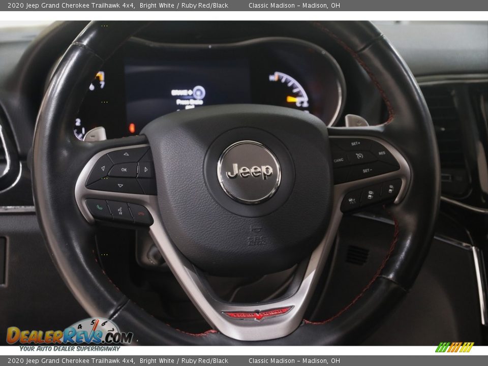 2020 Jeep Grand Cherokee Trailhawk 4x4 Bright White / Ruby Red/Black Photo #7