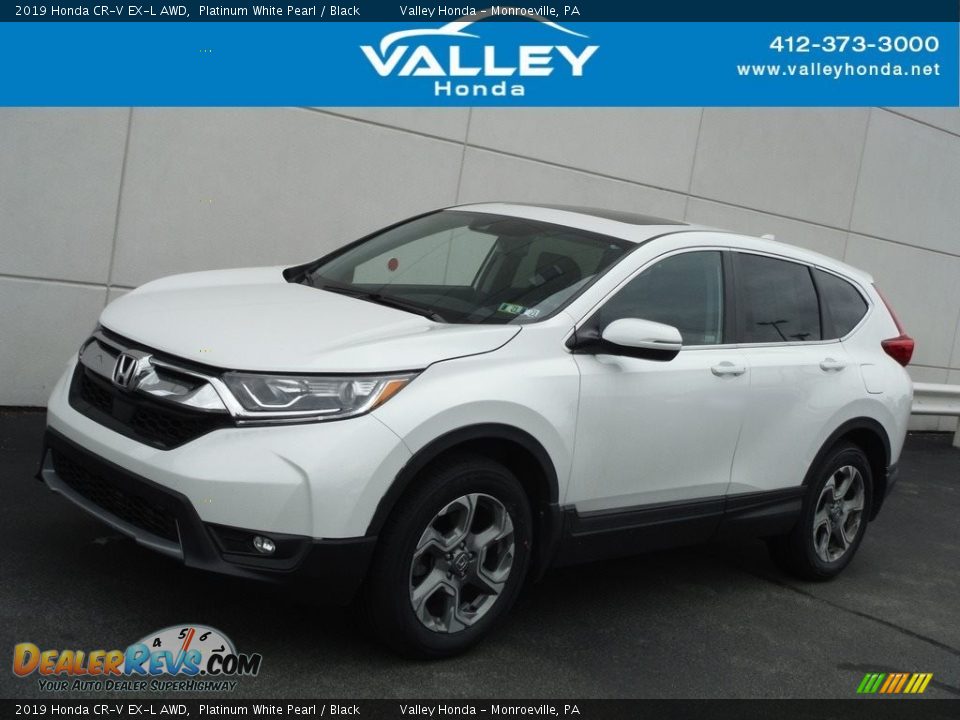 2019 Honda CR-V EX-L AWD Platinum White Pearl / Black Photo #1